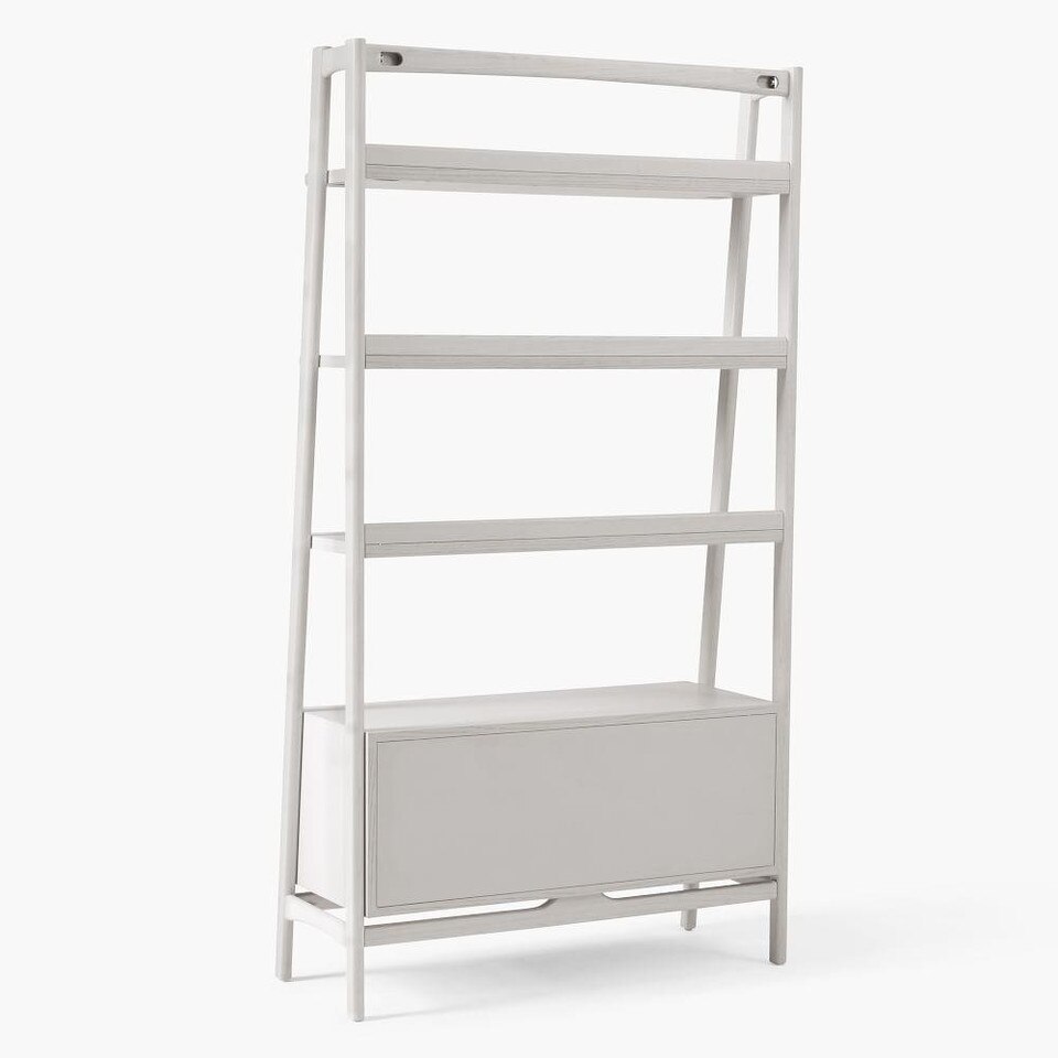 MidCentury 97 cm Bookshelf w/ drawer Pebble West Elm UK